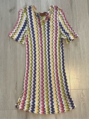 Missoni Chevron Short-Sleeve Dress
